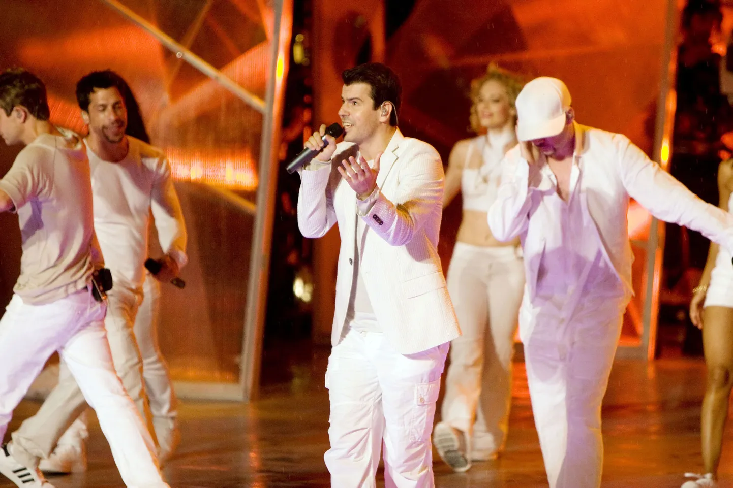 MuchMusic Video Awards 2008 auhinnagala Torontos, Kanadas. Pildil Joey McIntyre, Danny Wood, Jordan Knight ja Donnie Wahlberg ansamblist New Kids On The Block.