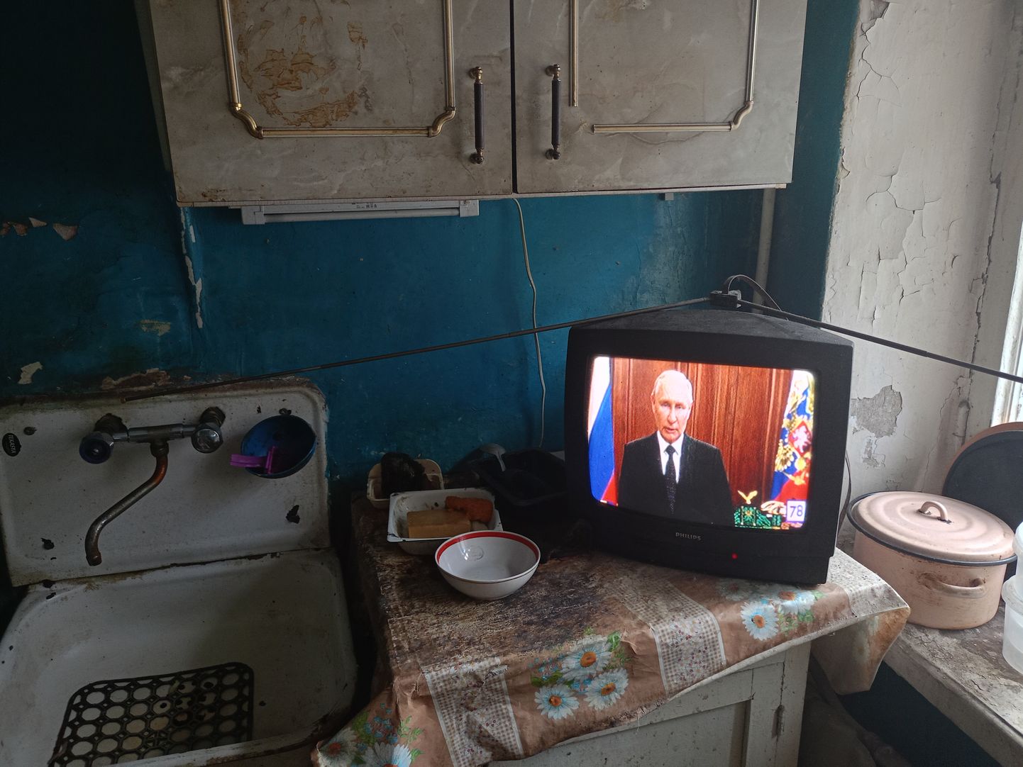 Vladimir Putin Wagneri mässu ajal Vene kodanike telekaekraanidel, 24. juunil 2023. a.
