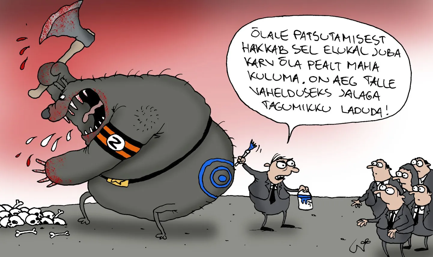 Urmas Nemvalts joonistab.