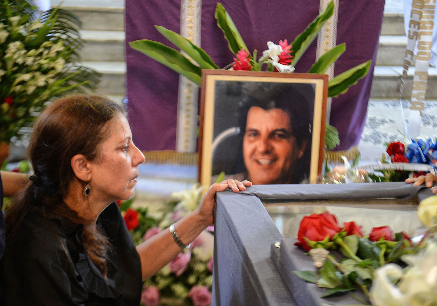 Ofelia Acevedo dissidendist abikaasa Oswaldo Paya matustel.