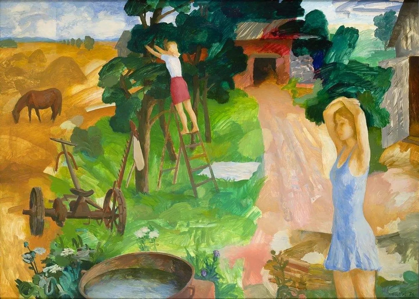 Olev Subbi maal «Südasuvine Tartumaa» (tempera, õli, masoniit) valmis aastal 1975 ja kuulub Eesti kunstimuuseumi kogusse.