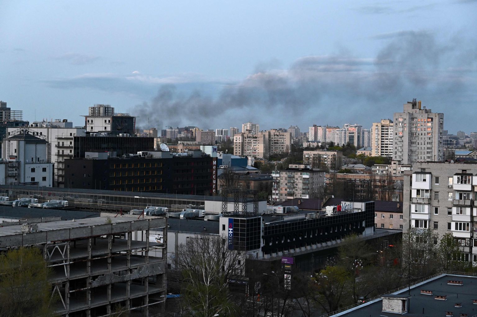 Киев после ракетного удара. Иллюстративное фото