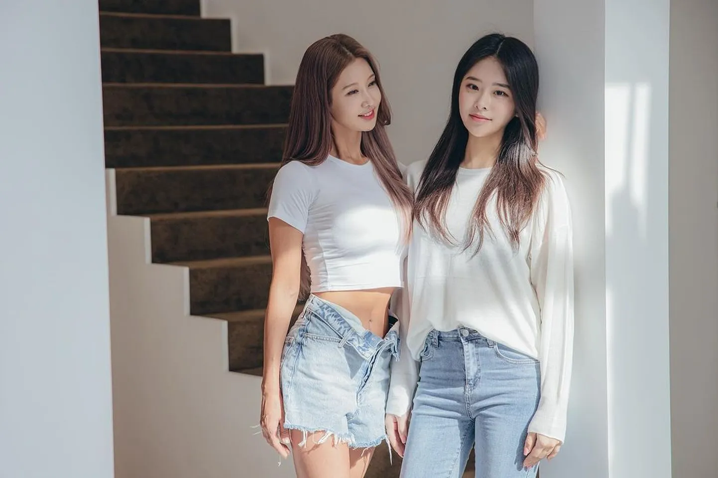 Lee Sun Jin koos tütrega.