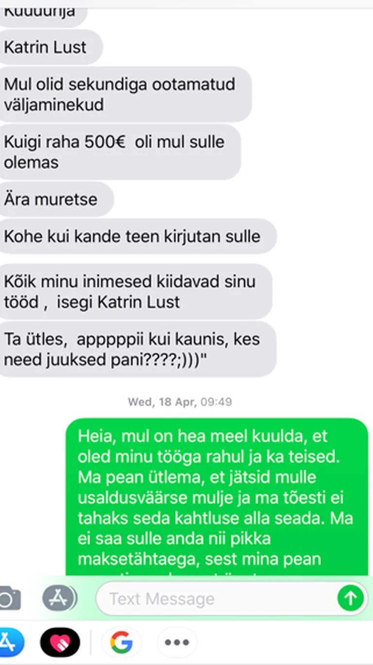 Tuuli Ly lubas juuksurile maksta arvega.