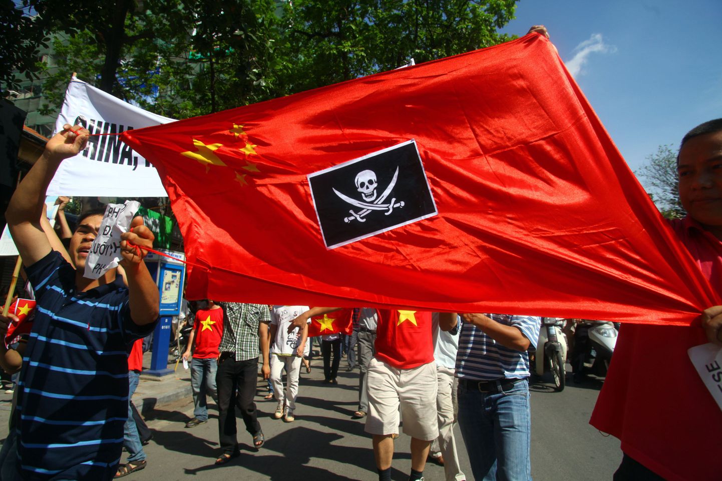 Laupäeval Vietnami pealinnas Hanois toimunud Hiina-vastane meeleavaldus.