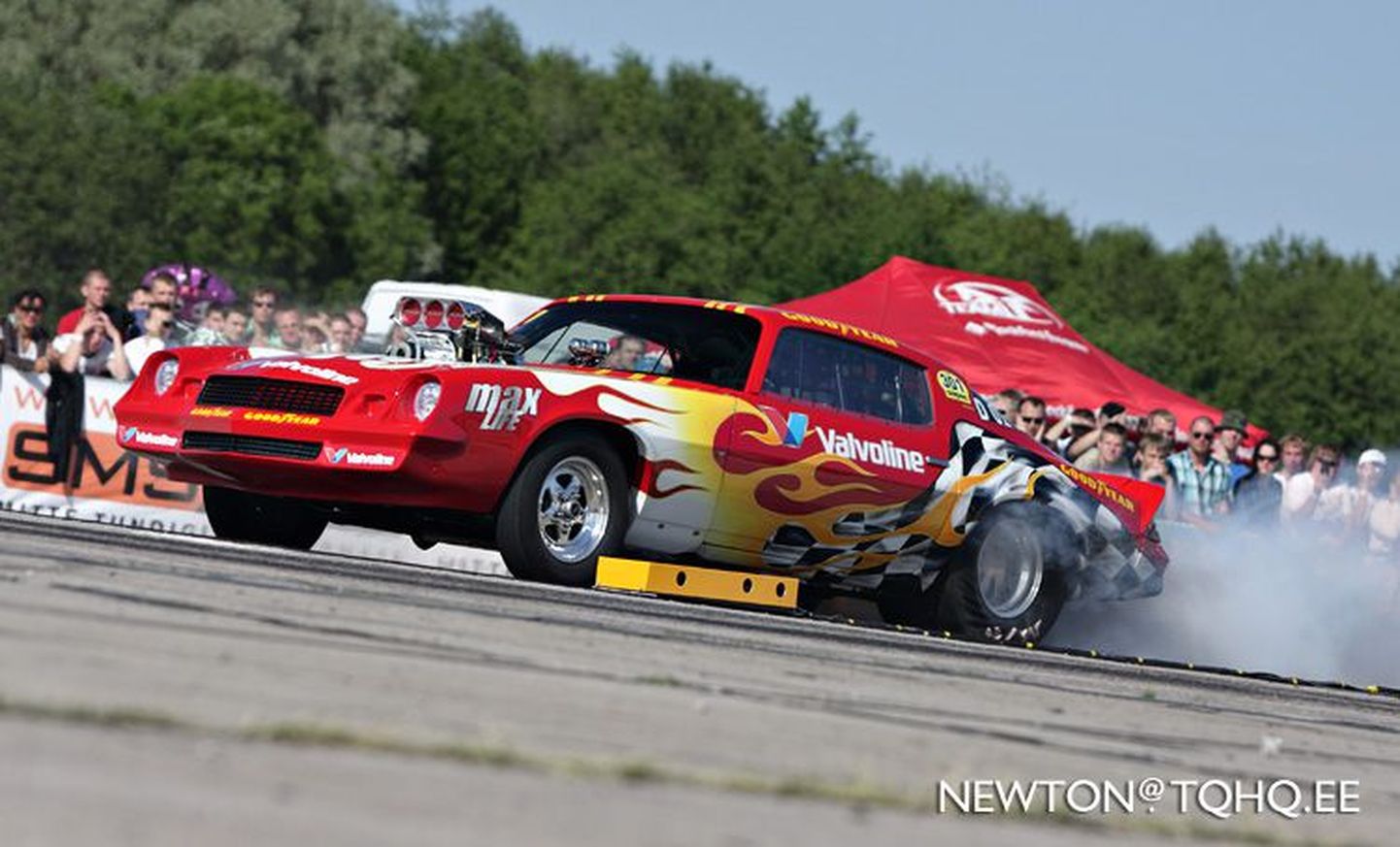 Kiirendusvõistlus, pildil Taavo-Erkki Vitsuti Chevrolet Camaro.