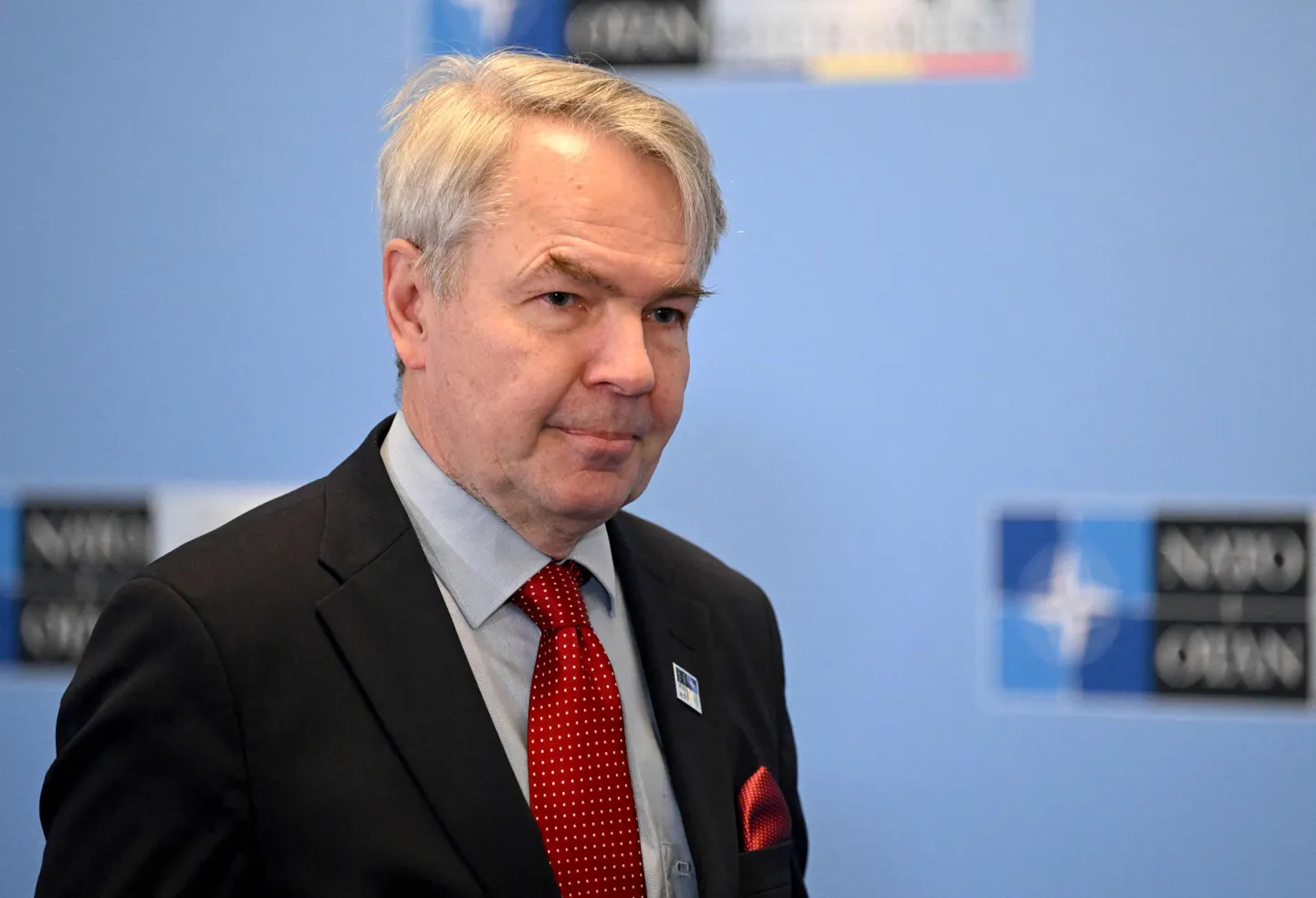 Soome välisminister Pekka Haavisto NATO välisministrite kohtumisel Rumeenias Bukarestis 30. novembril.