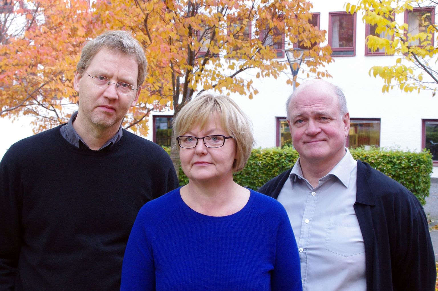Uppsala ülikooli soome-ugri keeleteadlased Rogier Blokland (vasakul), Virve Raag ja Raimo Raag.