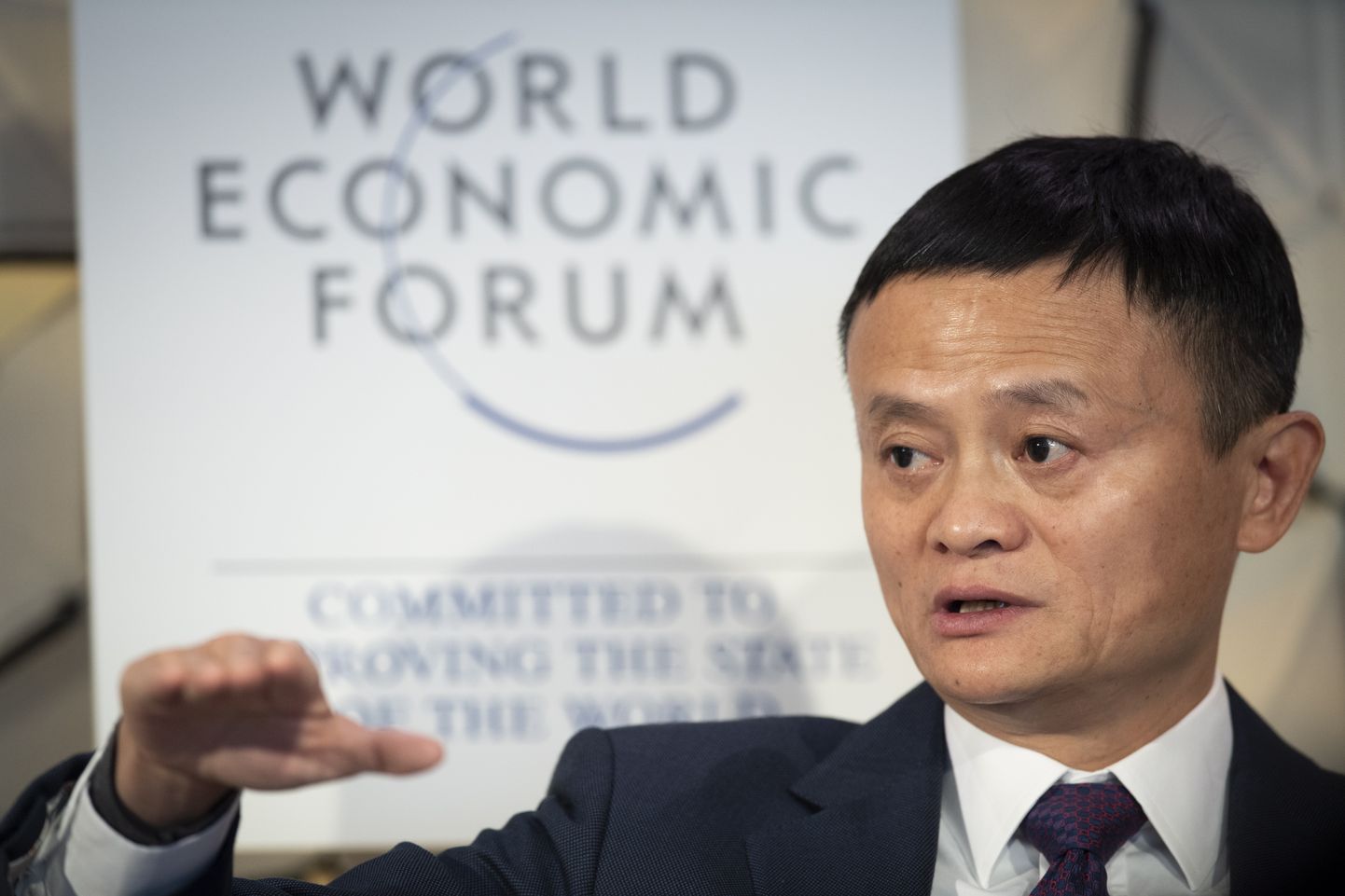 Alibaba asutaja Jack Ma Davosi majandusfoorumil.