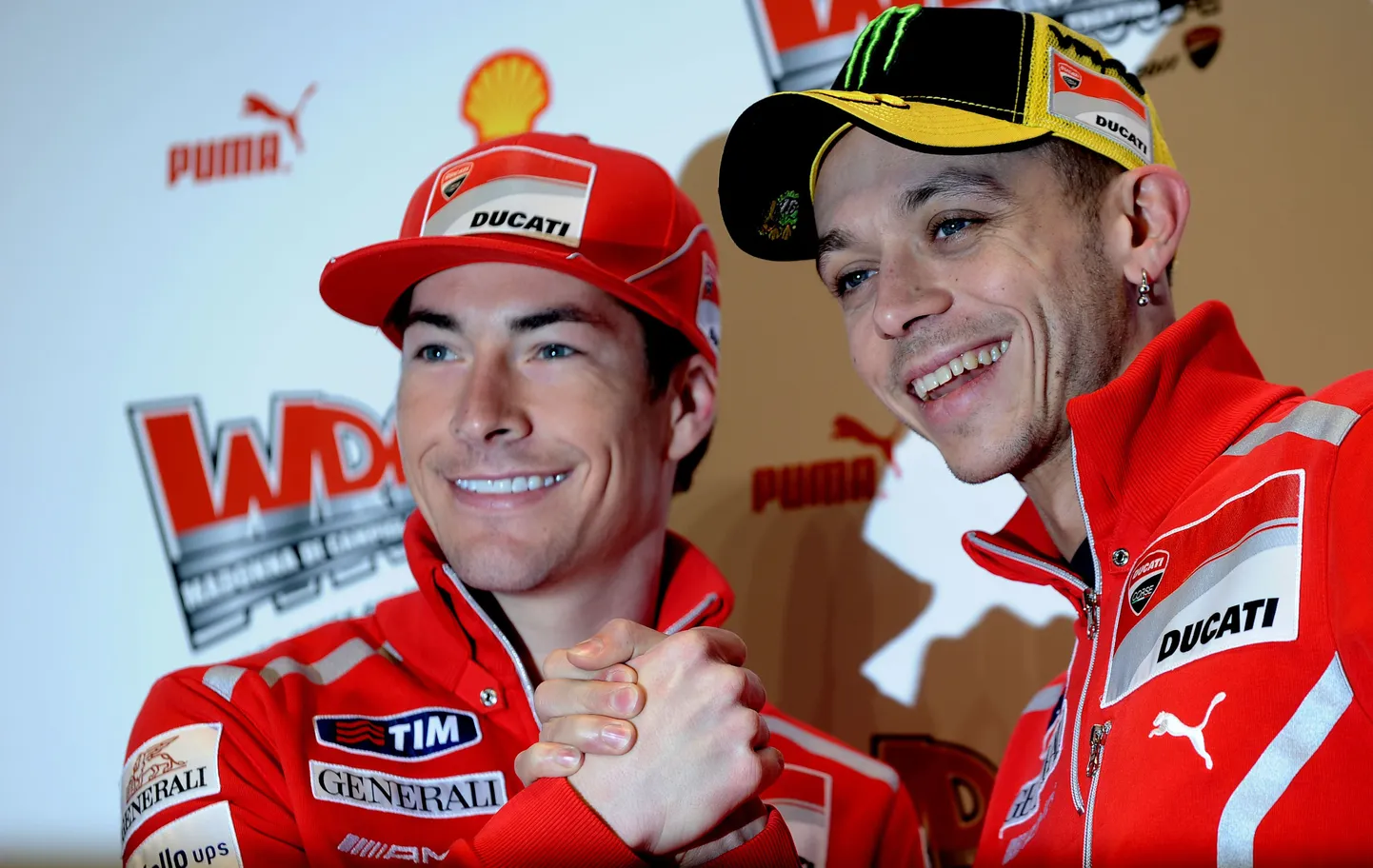 Nicky Hayden ja Valentino Rossi sõitsid mitu aastat samas tiimis ja olid head sõbrad.