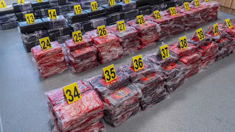 VIDEO ⟩ Lietuvā starptautiskā operācijā konfiscēti 800 kilogrami kokaīna