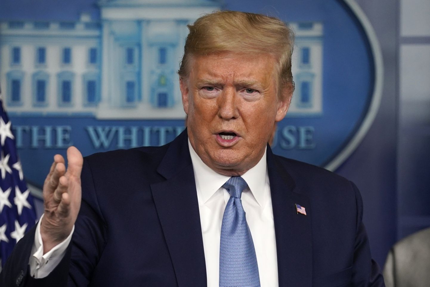 USA president Donald Trump 16.märtsil 2020 Valges Majas koroonaviiruse teemalisel pressikonverentsil