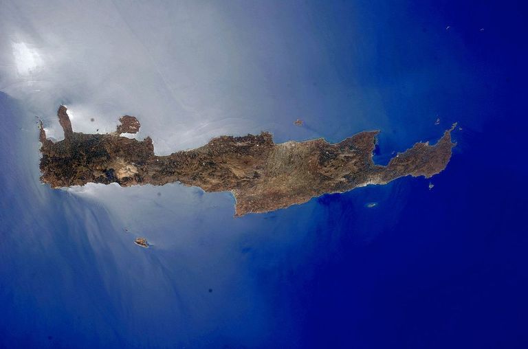 NASA satelliitfoto Kreeta saarest / wikipedia.org