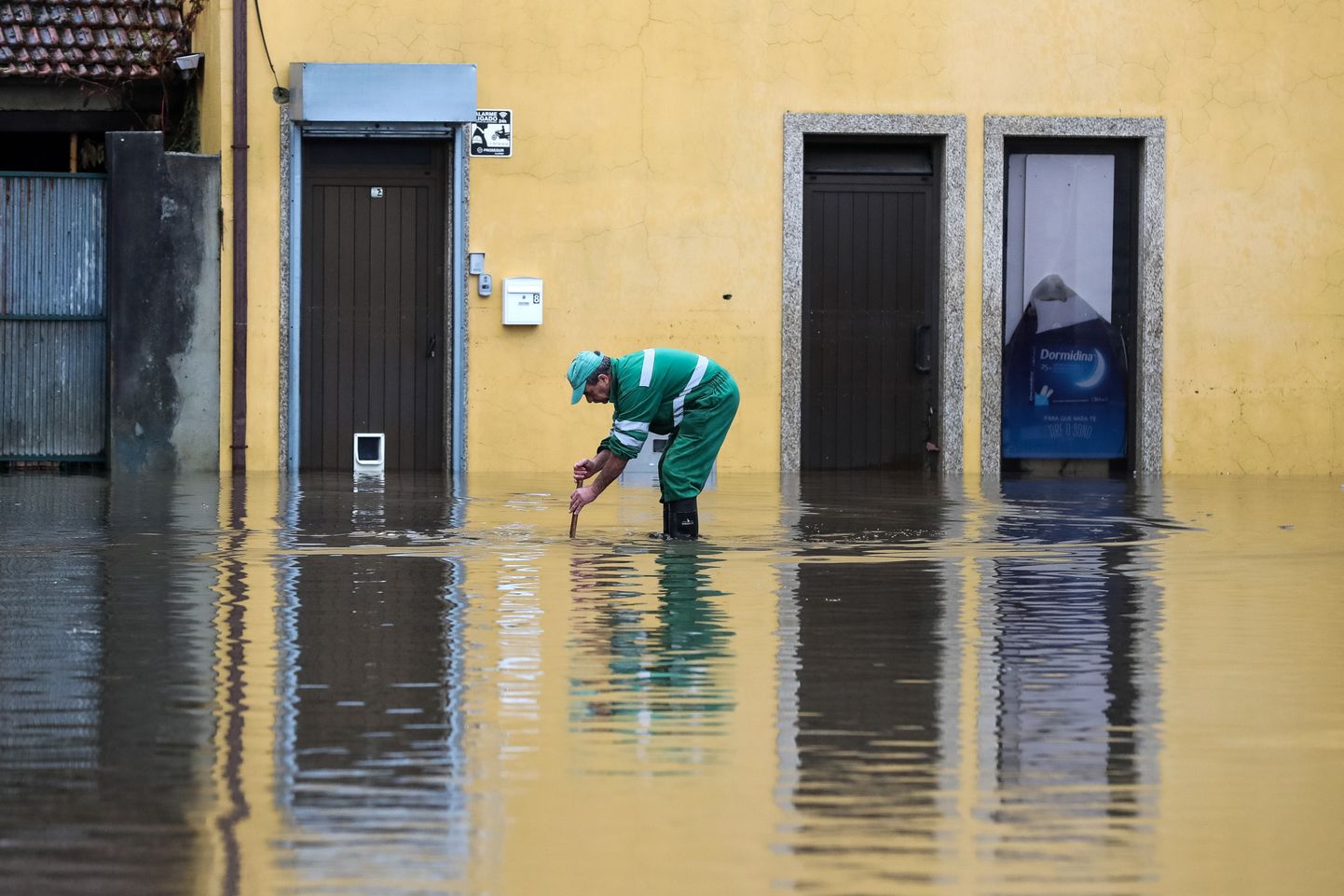 Vētras "Elza" radītie plūdi Portugālē