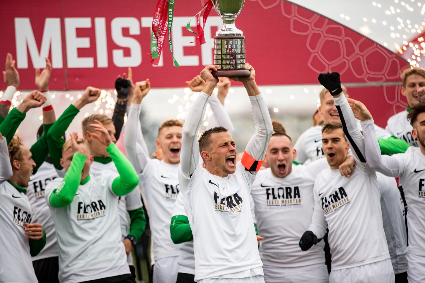 Eesti jalgpalli Premium liiga 2019 võitja Tallinna FC Flora.
