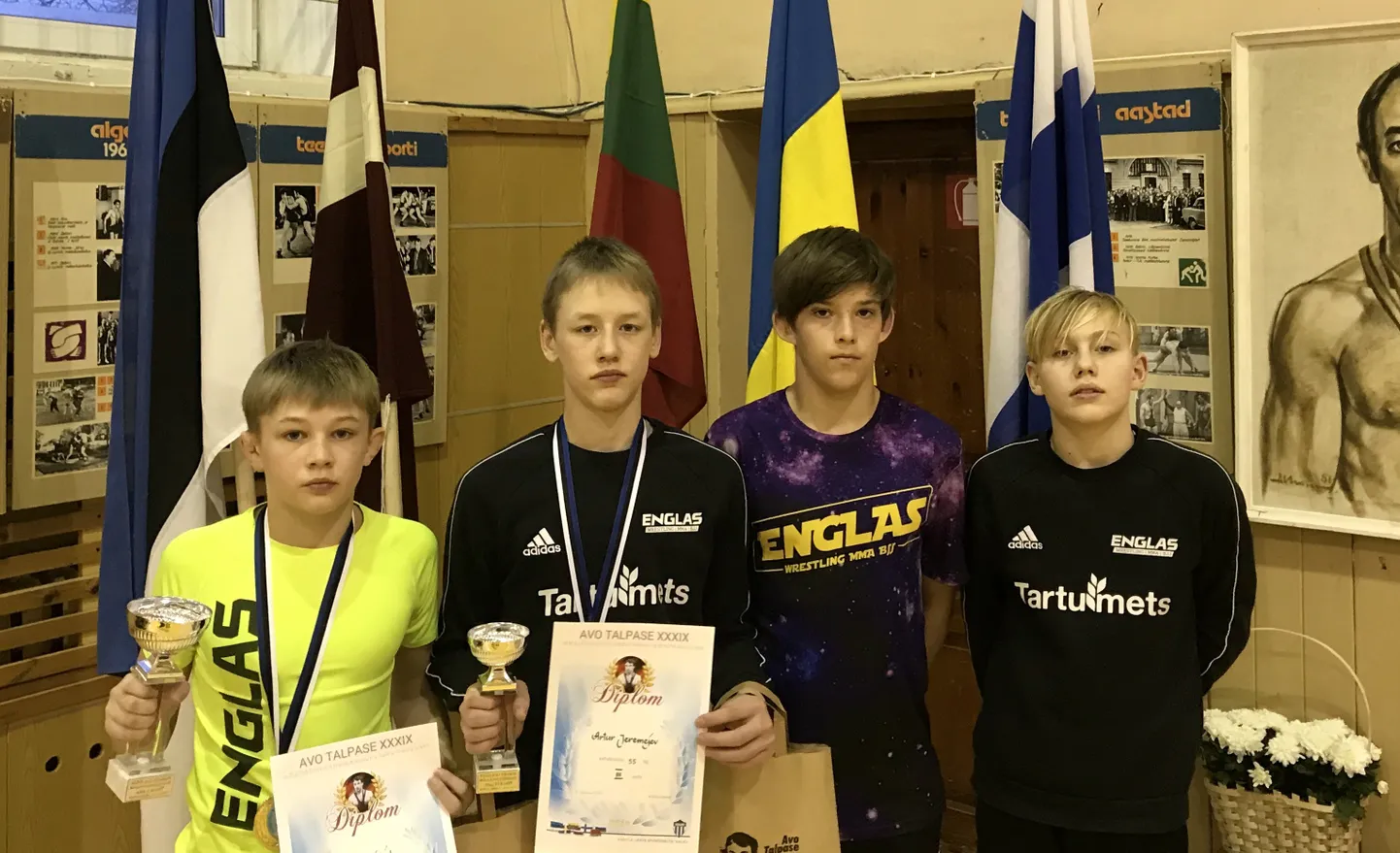 Avo Talpase mälestusvõistluste parimad kaalukategoorias kuni 45 kg.