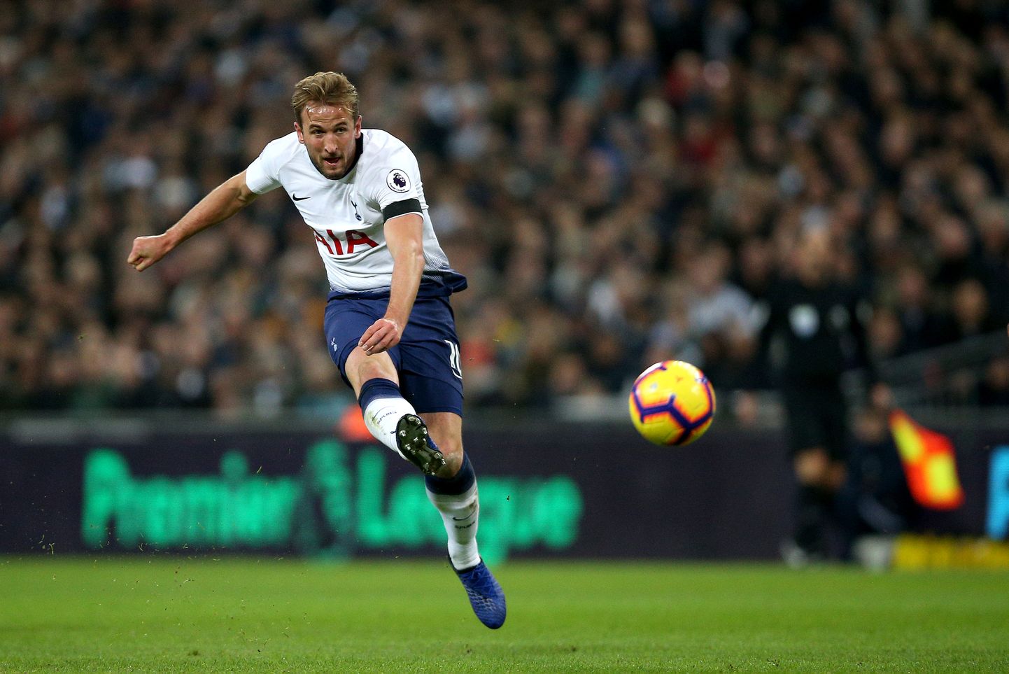 Tottenham Hotspur's Harry Kane scores his side's second goal of the game