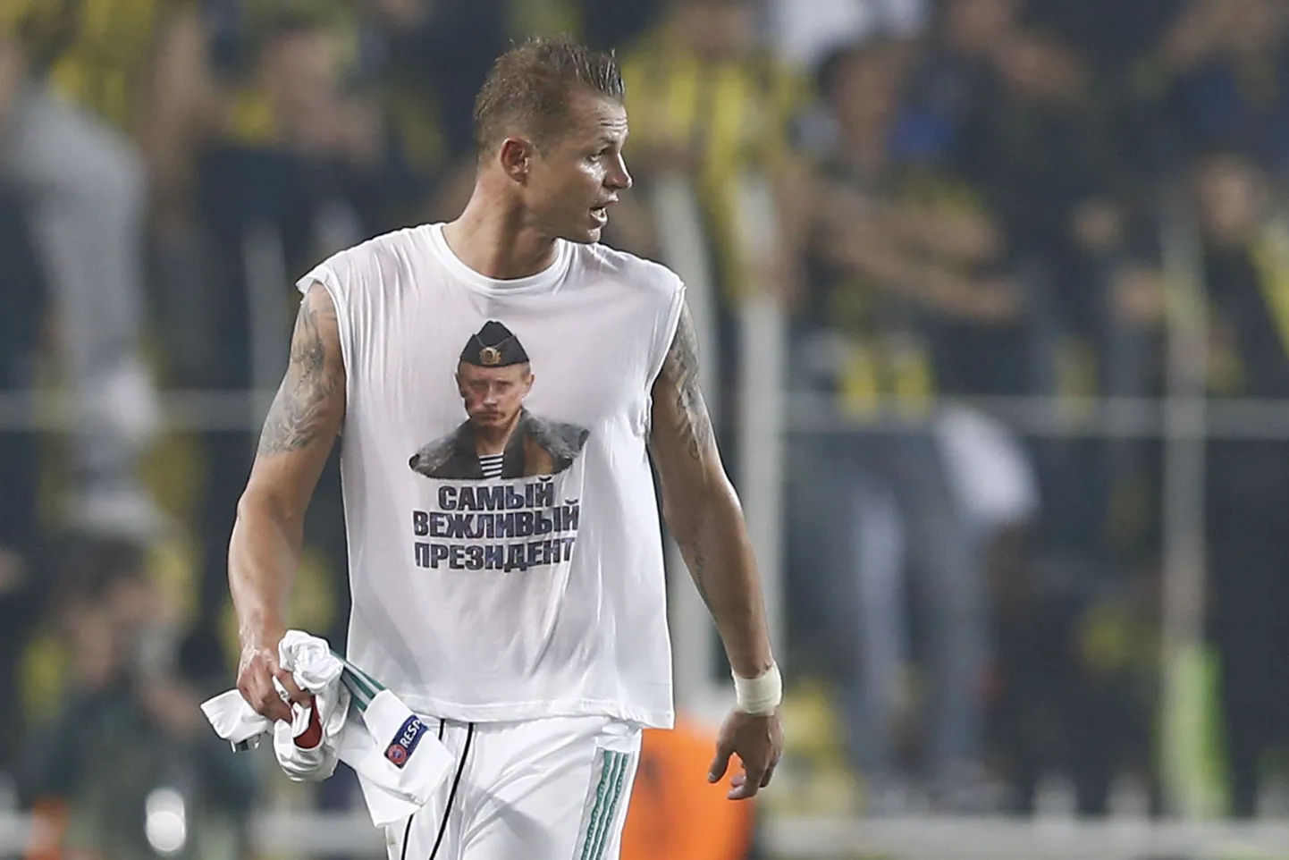 Dmitri Tarassov pärast mängu Istanbuli Fenerbahcega.