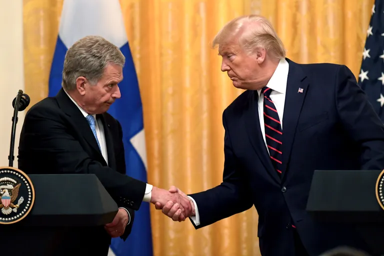 Donald Trump ja Sauli Niinistö 2. oktoobril Valges Majas pressikonverentsil