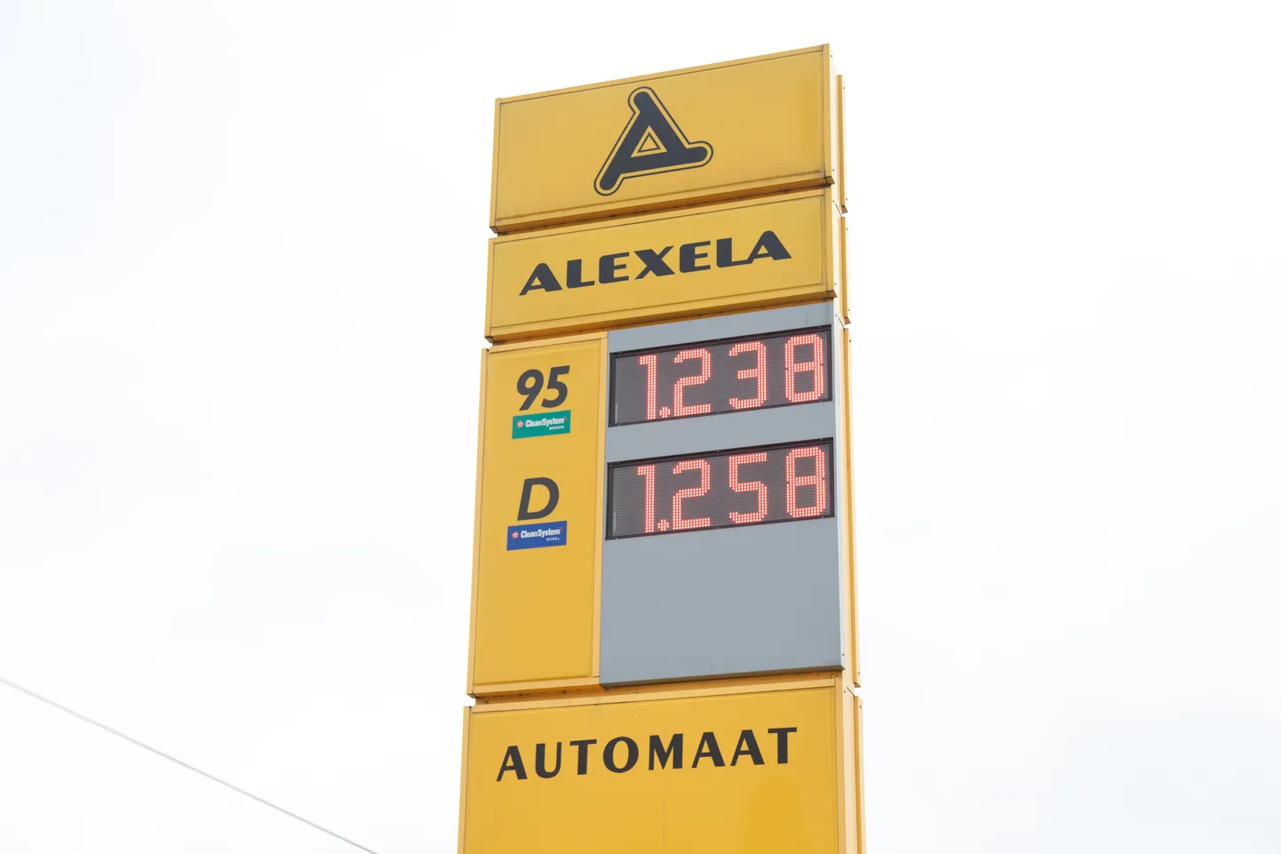 Kütuse hinnad 09.01.2018, Alexela, Tartu mnt. (Sikupilli)