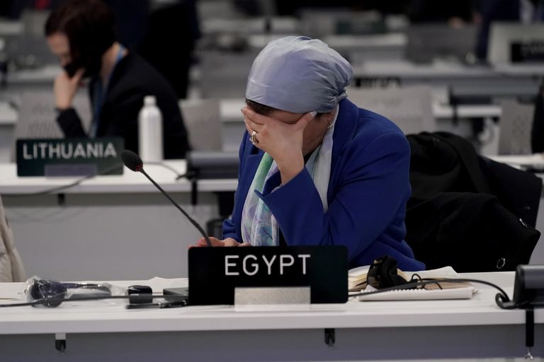 Egiptuse keskkonnaminister Dr. Yasmine Fouad eelmisel aastal Glasgows toimunud COP26 kõnelustel.