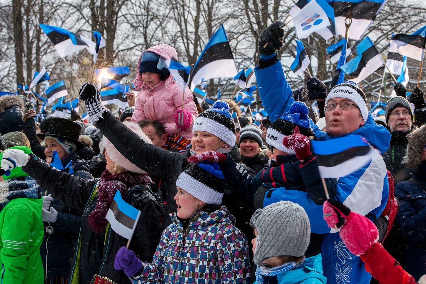 Eesti iseseisvuse 100. aastapäeva tähistamine Toompeal.