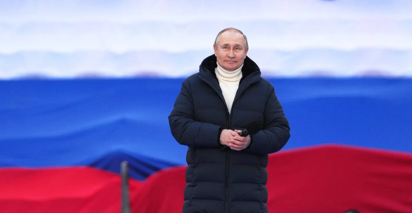 Venemaa president Vladimir Putin Moskvas Lužniki staadionil 18. märts 2022.