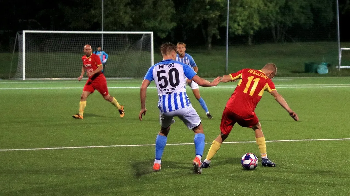 Seekord võrulaste ainsa värava löönud Eduard Desjatskil (nr 11) on täistabamusi sel hooajal arvel kokku 12.