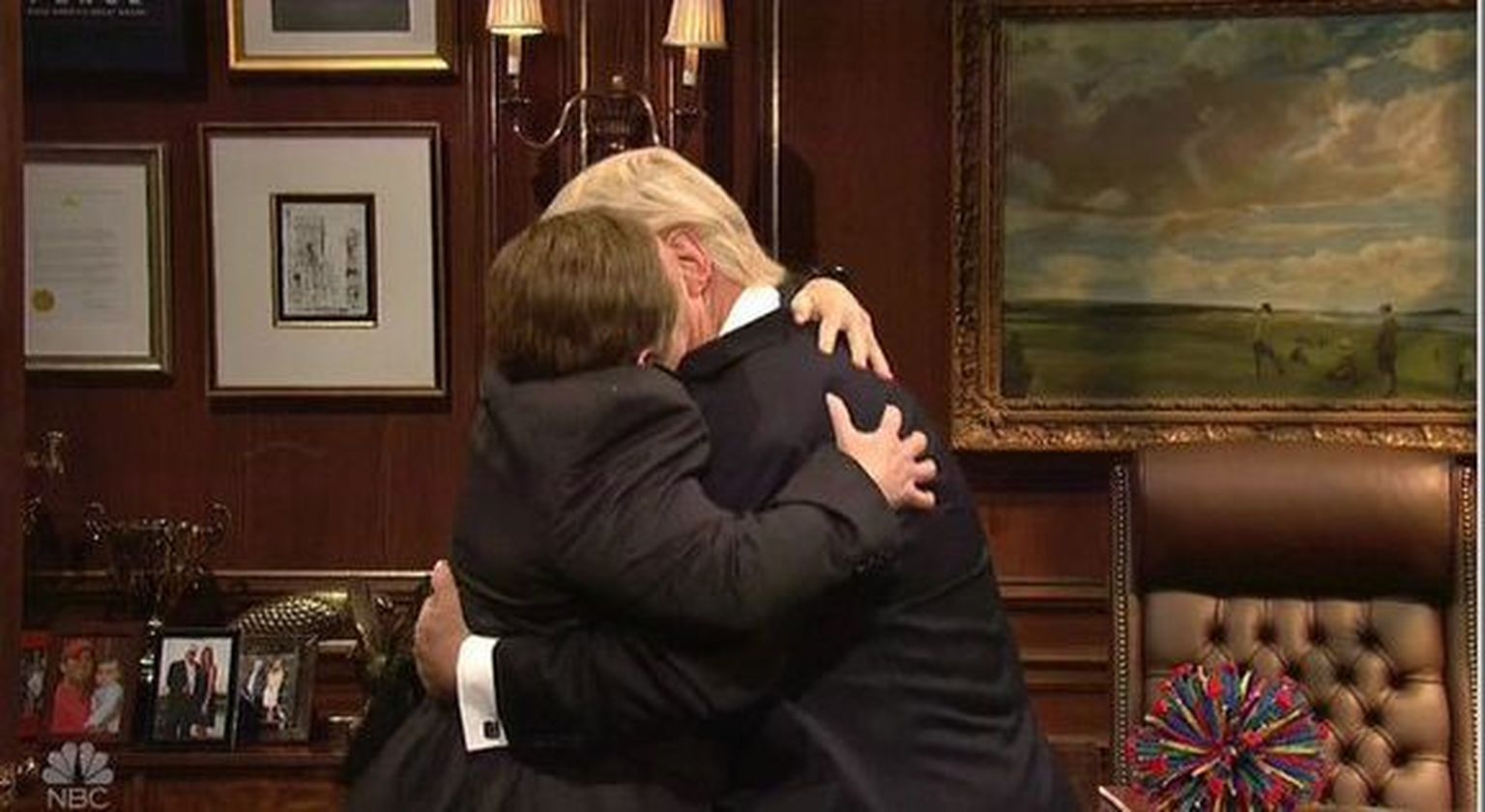 «Saturday Night Live» sketš, milles Donald Trump ja Sean Spicer suudlevad