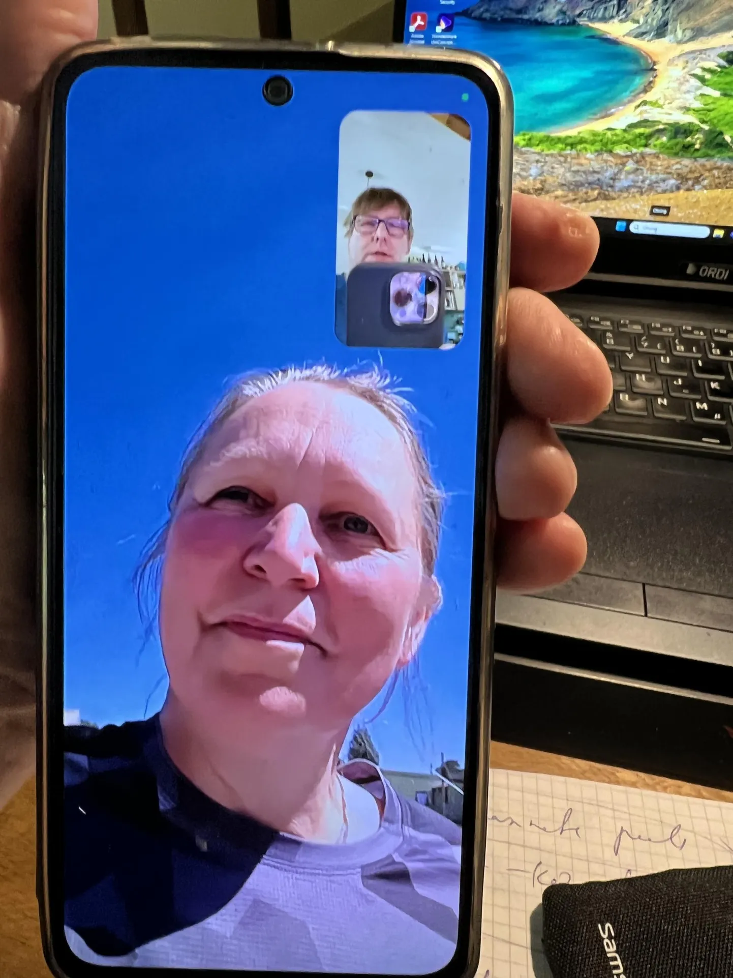 Anita. Kusagil Inglismaal. Videokõne Vahuriga.