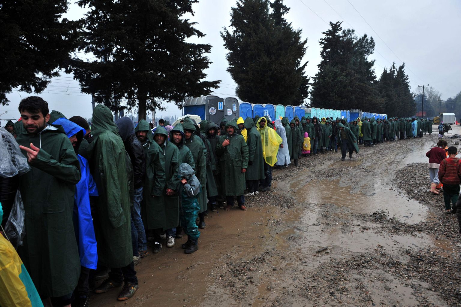 Põgenikud Kreeka-Makedoonia piiril