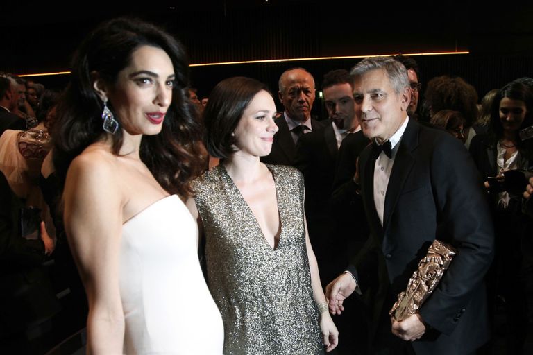 George Clooney ja Amal Clooney. (AP Photo/Thibault Camus)