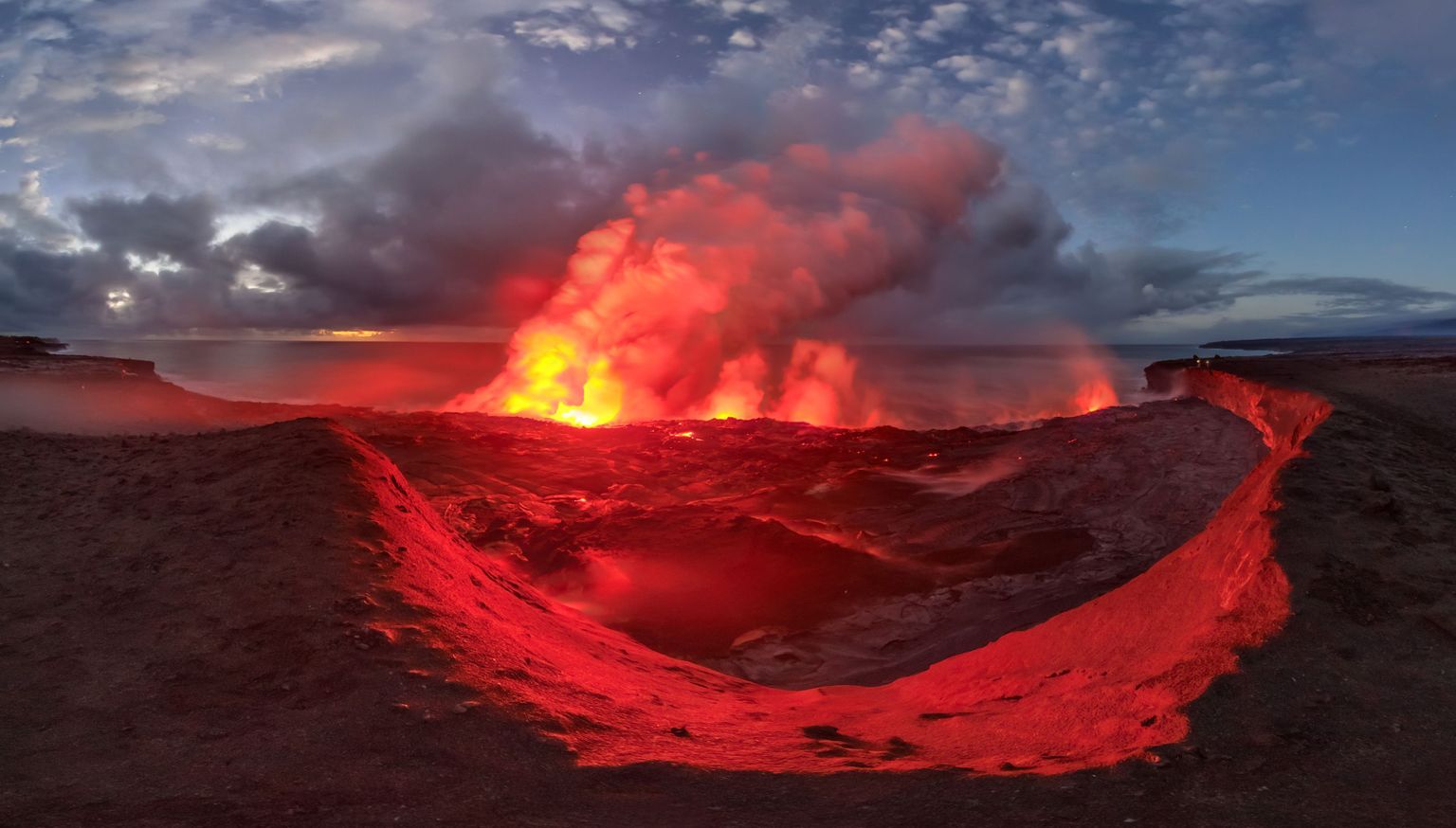 Kilauea vulkaan Hawaii saartele Ameerika Ühendriikides. Pilt on illustratiivne