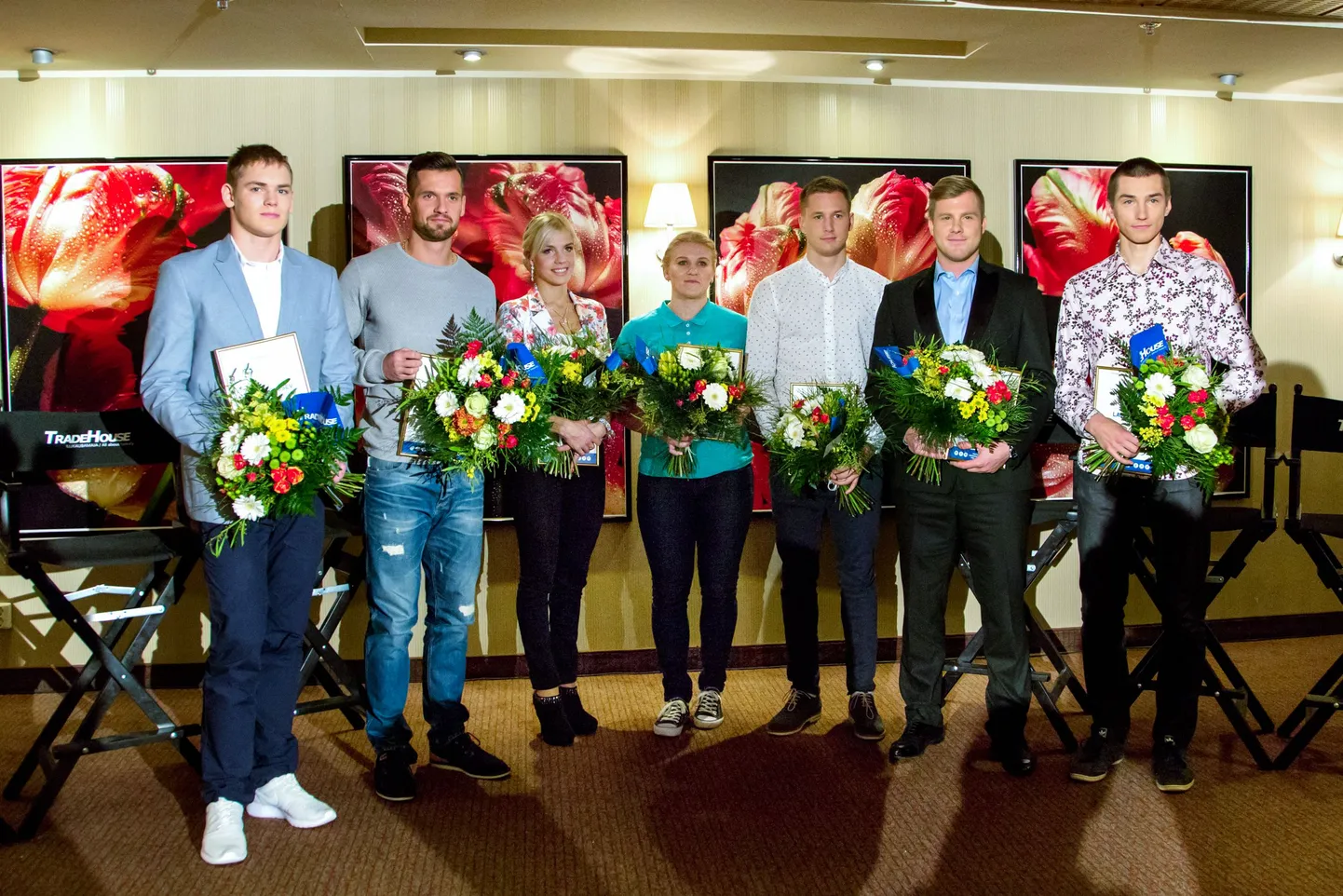 Eelmisel aastal Tradehouse'i stipendiumi saanud sportlased.