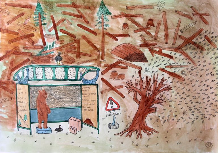 Emmeliine Kalviku võidutöö kunstikonkursil «Metsa väärtus»