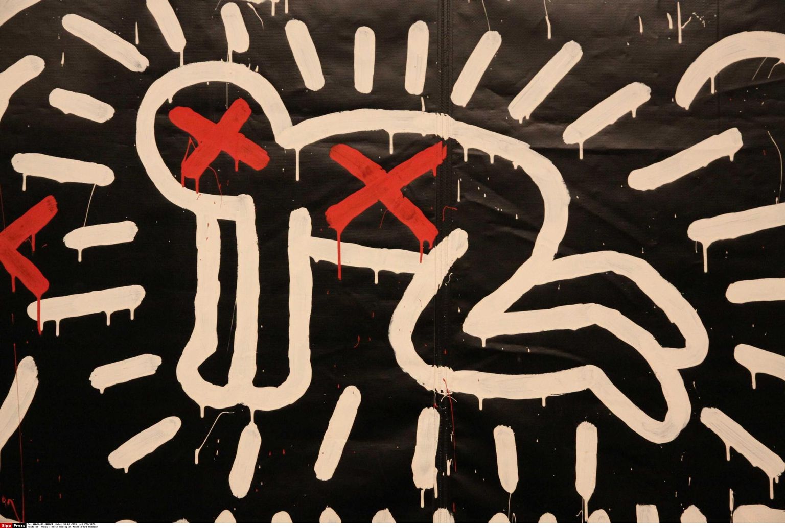 Töö Keith Haringi retrospektiivilt Pariisi moodsa kunsti muuseumis.