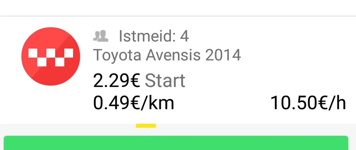 Reval Takso endiste juhtide tunnuslogo Taxify's