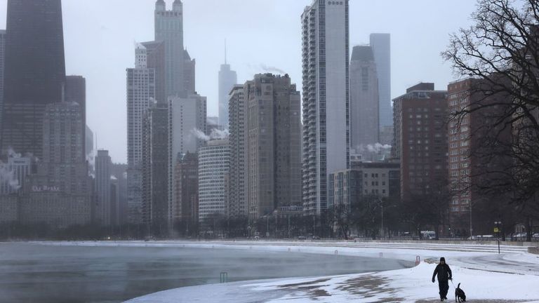 В Чикаго необычно морозно
