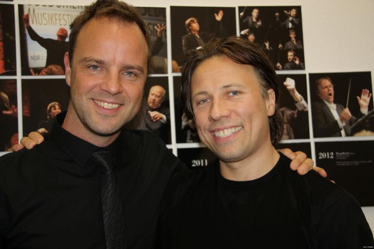 Kristjan Järvi ja Grammyle nomineeritud fagotimängija Martin Kuuskmann Usedomi festivalil.