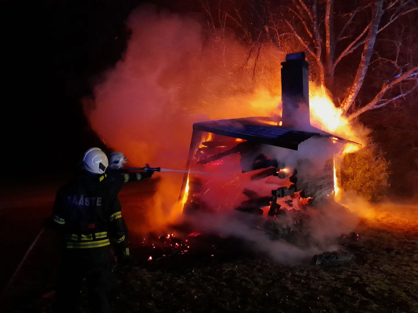 Saun hävis põlengus.