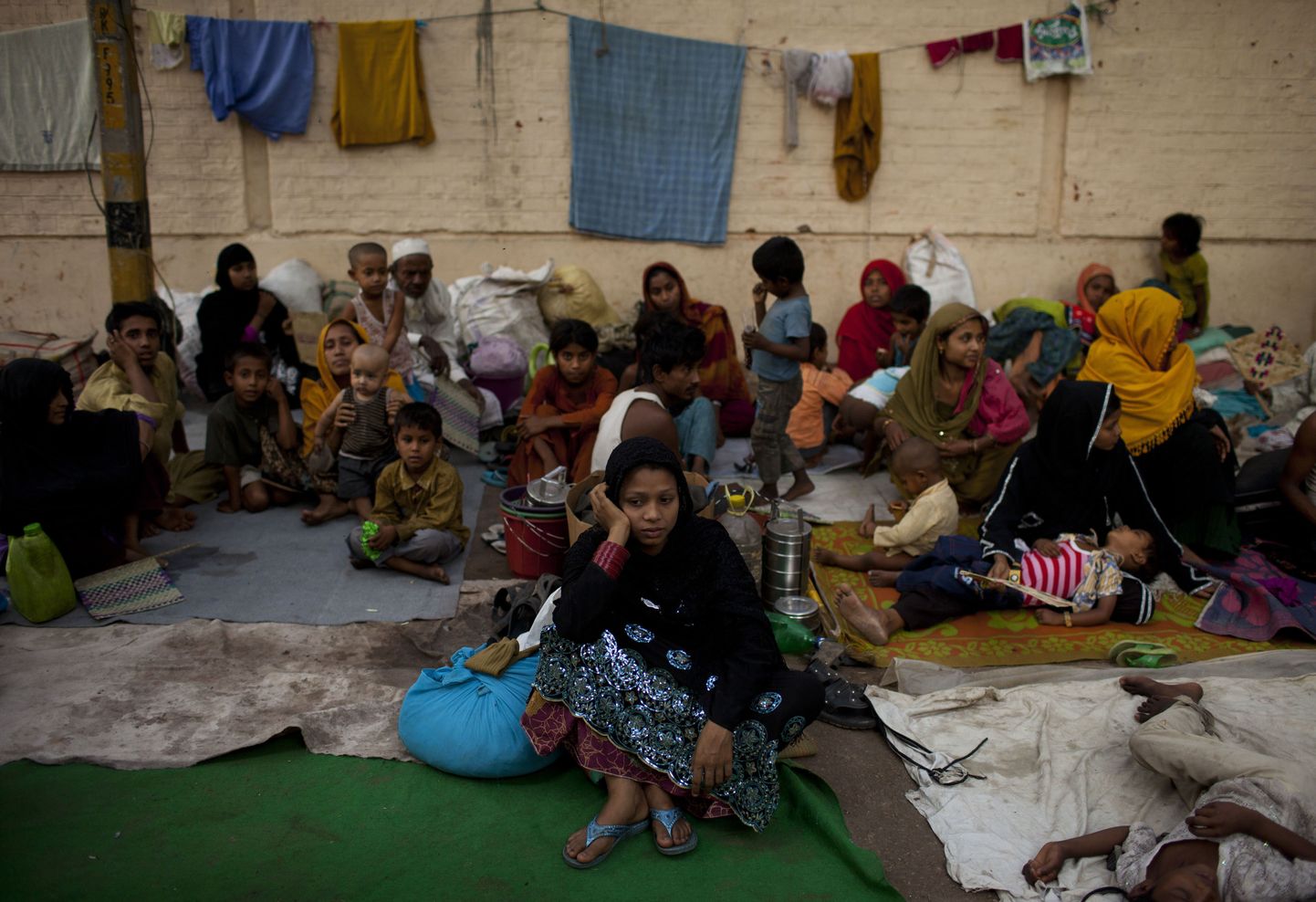 Birmast põgenenud moslemid New Delhis.