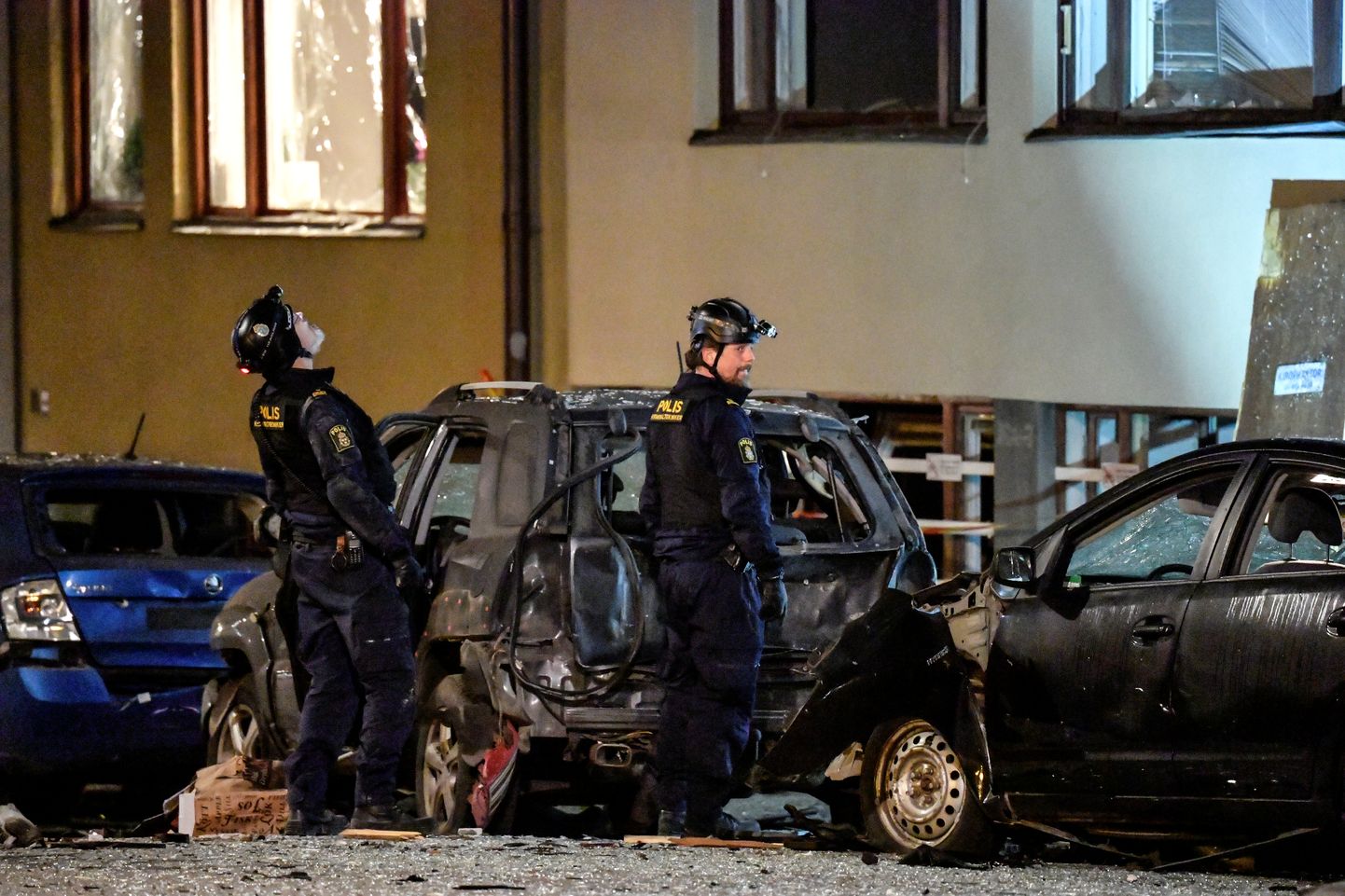 Politsei uurimas Stockholmis 13. jaanuaril toimunud plahvatuse tagajärgi.