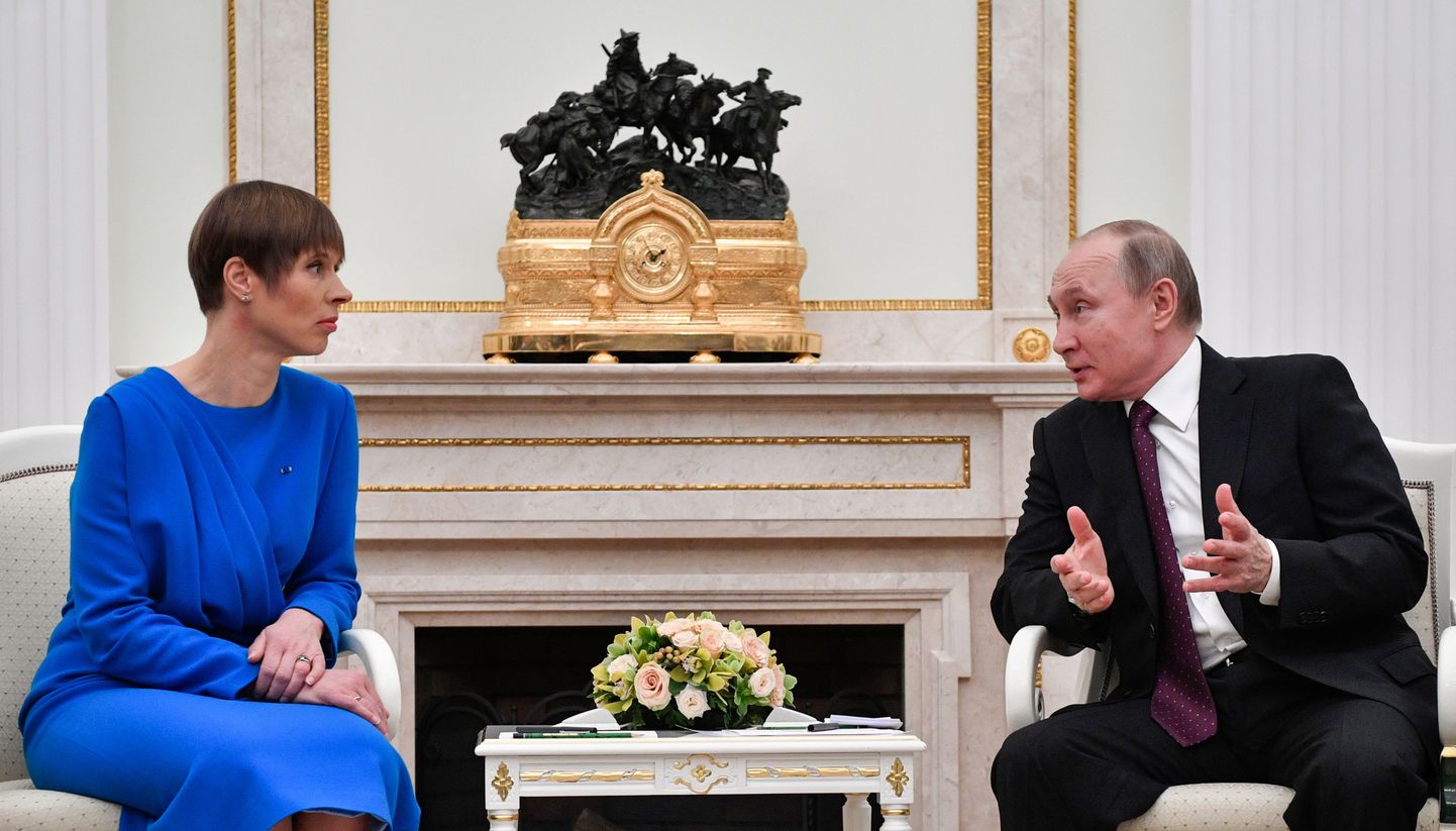 President Kersti Kaljulaidi ja Vladimir Putini kohtumine Kremlis.