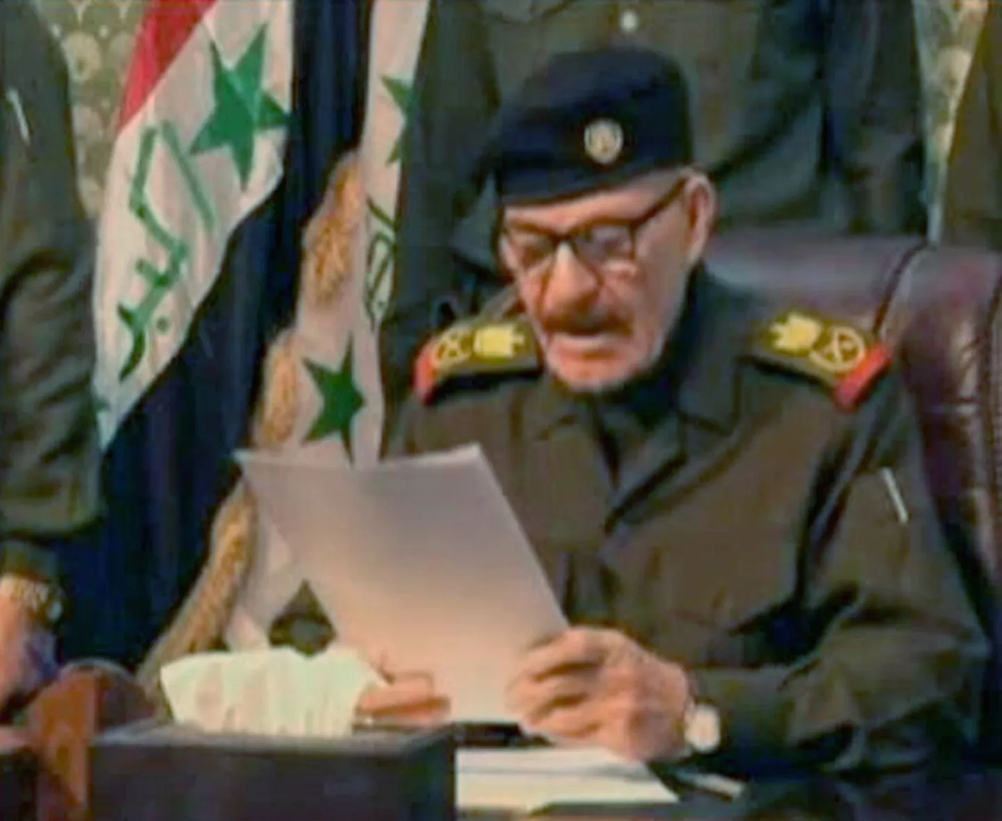 Kaader Izzat Ibrahim al-Douri videoläkitusest.