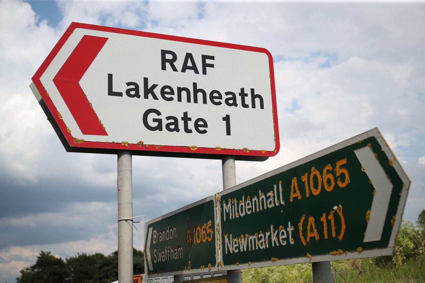 Suunaviit RAF (Royal Air Force) Lakenheathi õhujõudude baasi.