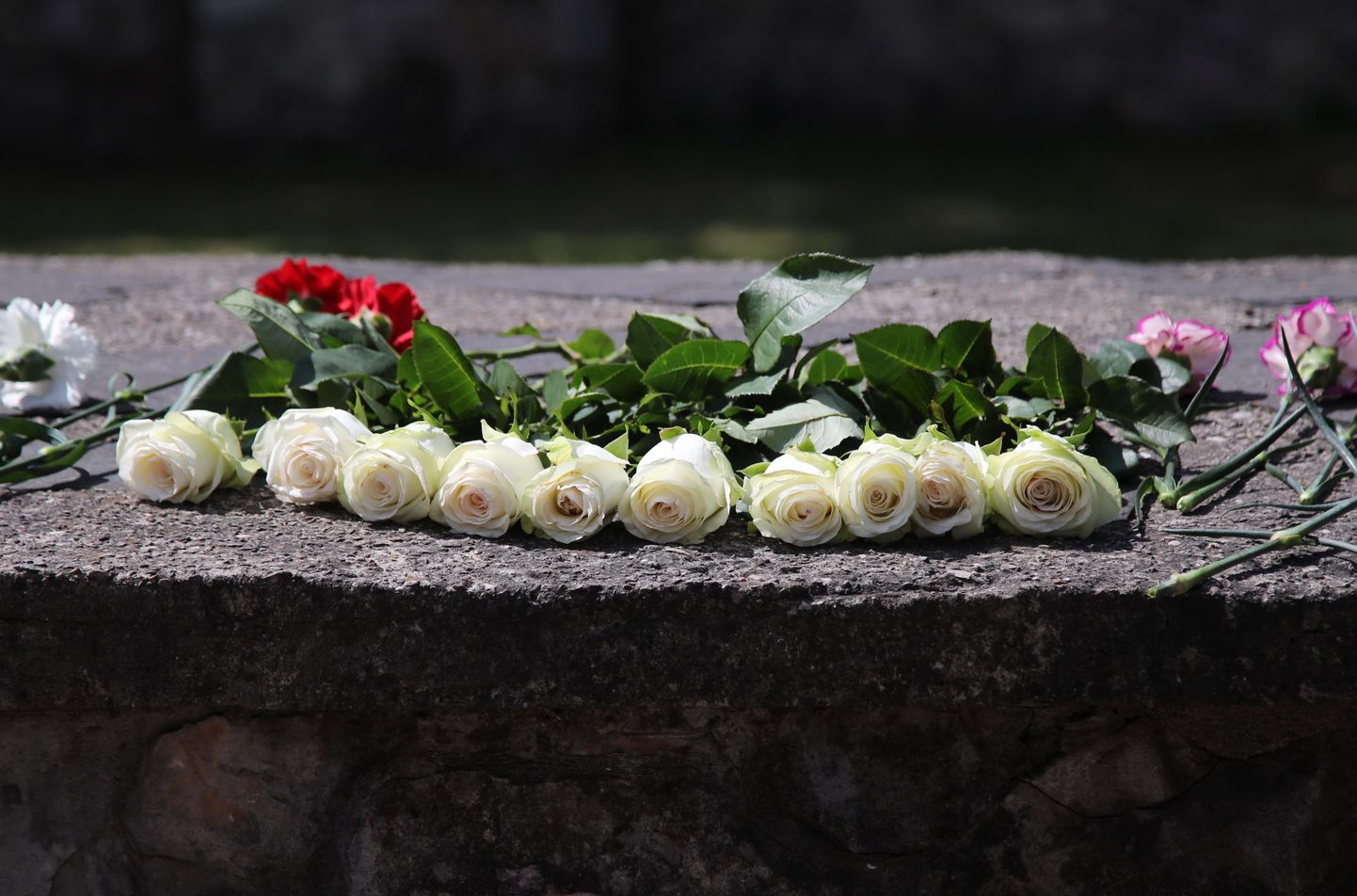 Ebreju tautas genocīda upuru piemiņas dienai veltītā ziedu nolikšanas ceremonija Rīgas Horālās sinagogas memoriālā.