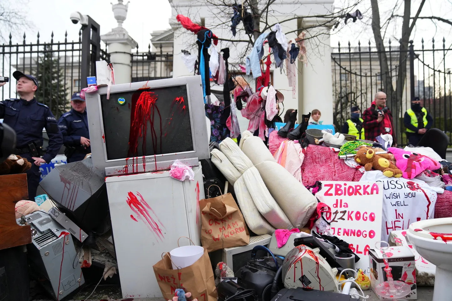 Акция протеста в Варшаве.