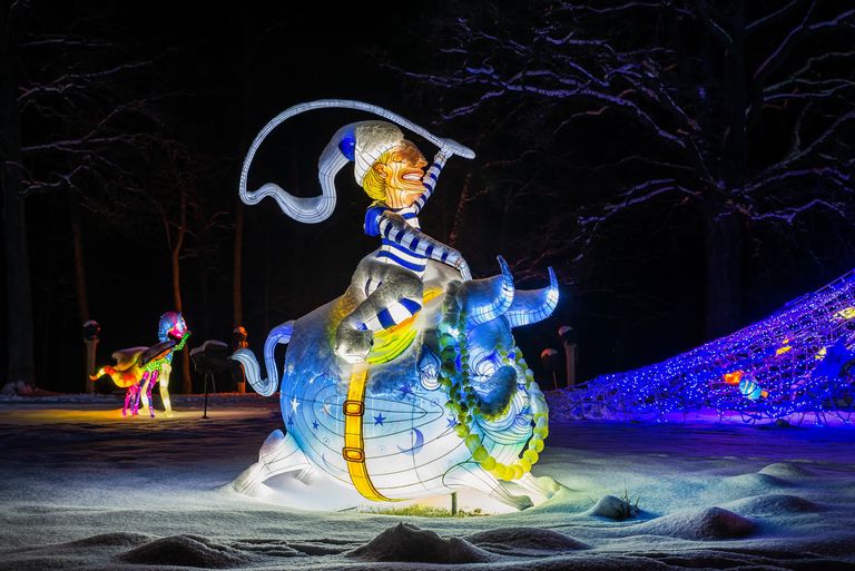 Зимний фестиваль китайских фонарей в Литве
