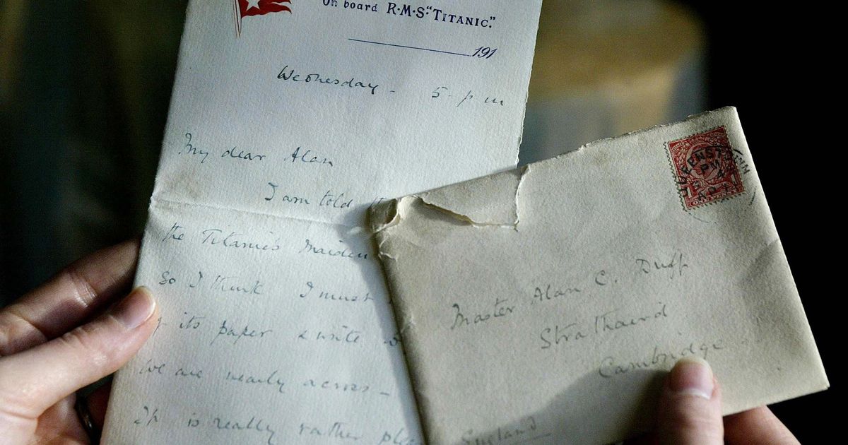 Letter dated. Письма с Титаника. Записки с Титаника. Письмо пассажиру. Письма из Титаника.