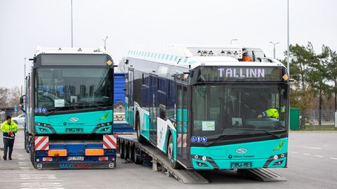 В Таллинн прибыли новые электрические автобусы